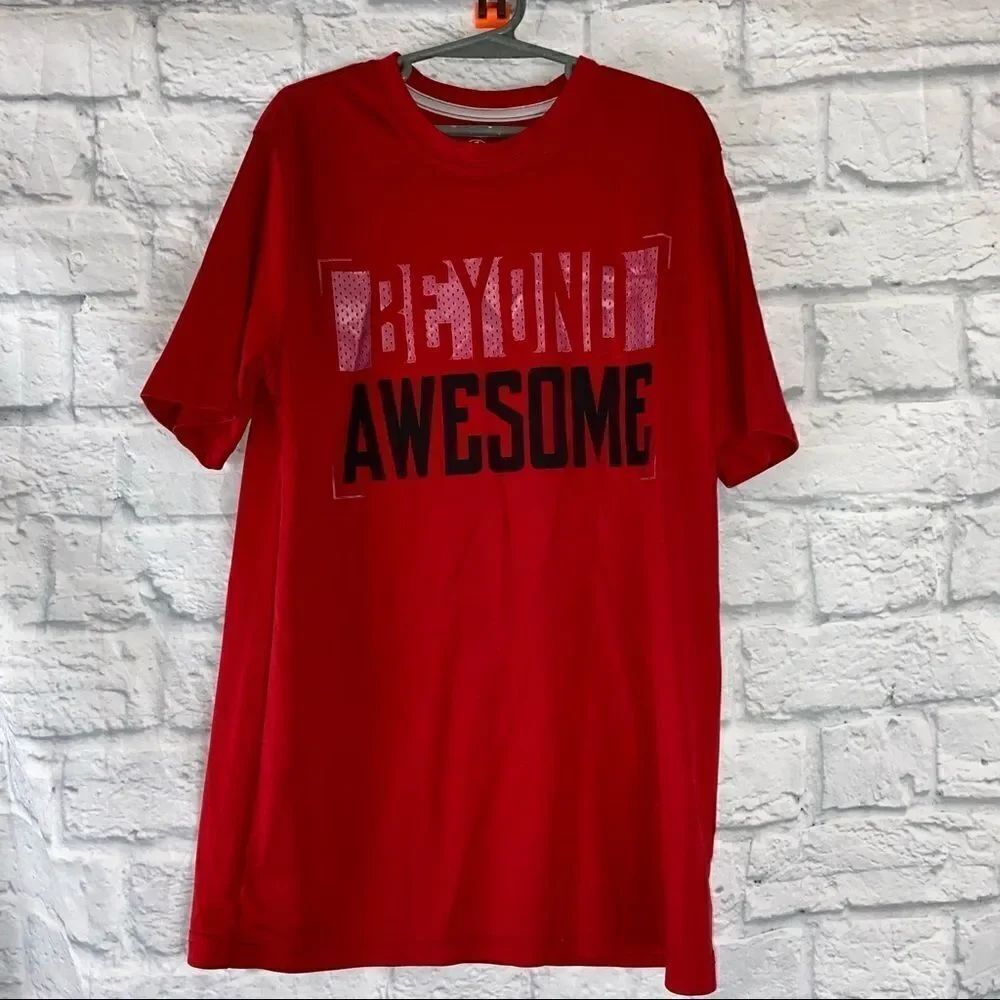 Athletic works dri fit beyond awesome short sleeve shirt boys sz large  10-12